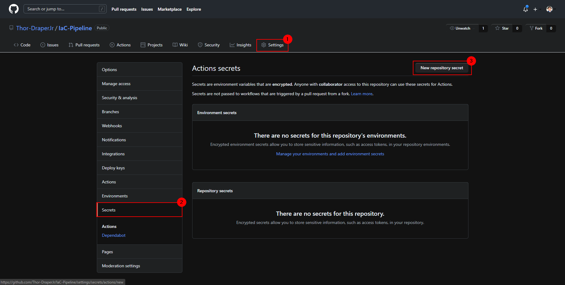 adding azure secret credential value