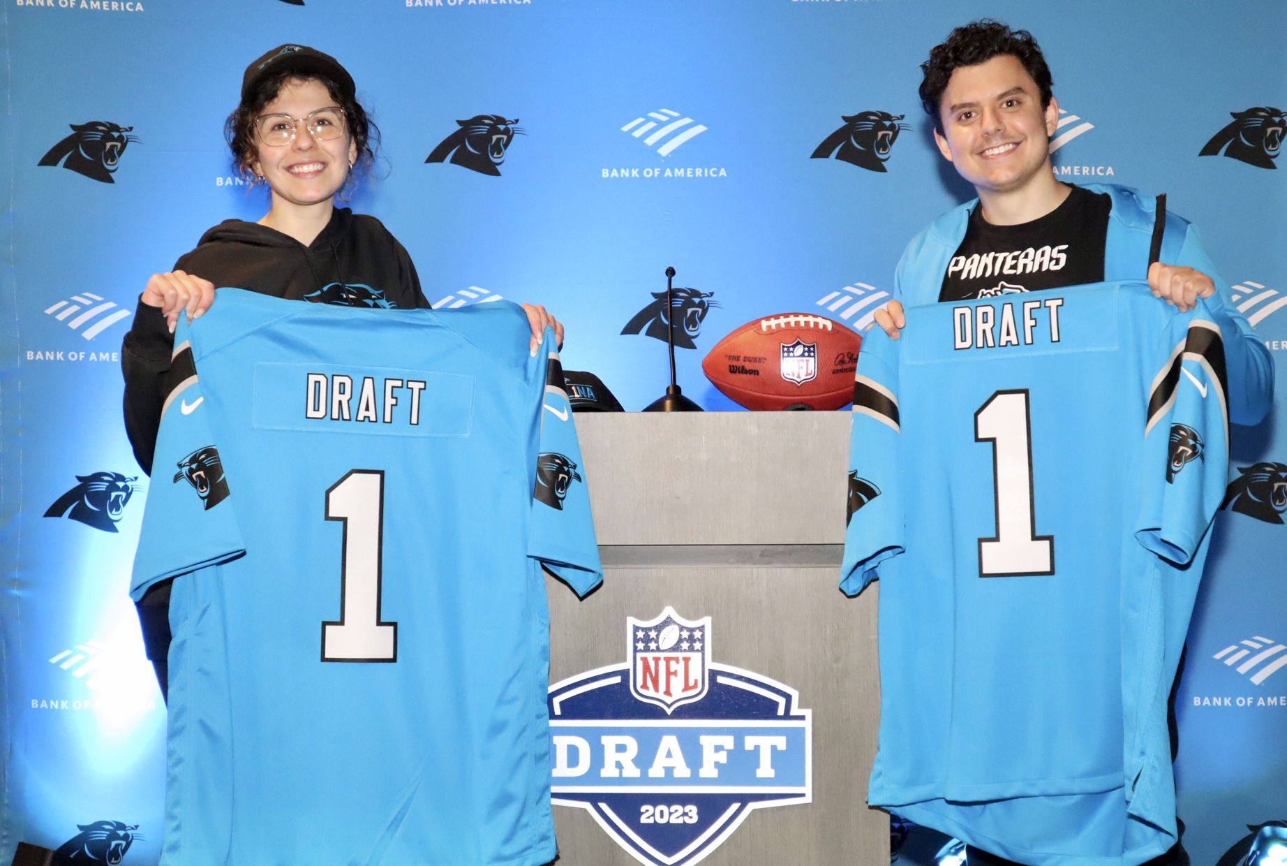 Thor on Panthers draft day in Charlotte